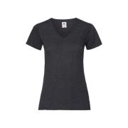 Fruit of the Loom Dames valueweight heather v hals t-shirt