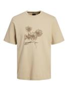 Jack & Jones Jprblaroman graphic ss tee taupe