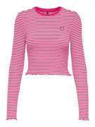 Only Onlmaja ls cropped stripe top cc j dessin