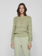 Vila Vicattia l/s pointelle knit top n