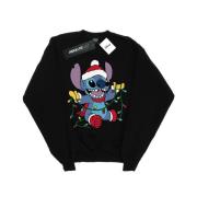 Disney Heren lilo en stitch kerstverlichting sweatshirt