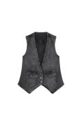 Summum 9s128-5168 denim gilet cotton black denim