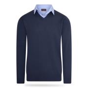 Cappuccino Italia Mock pullover navy