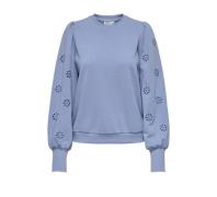 Only onlfemme l/s puff embroidery ub swt 15315687 tempest