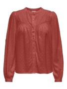 Jacqueline de Yong Jdyjade life ls dobby lace shirt w brique