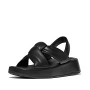 FitFlop F-mode knot soft-leather flatform b/strap sandals