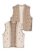 Like Flo Zomer reversibel gilet meisjes / luipaard daisy