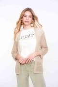 Geisha vest lurex batsleeve 54064-70 25 gold
