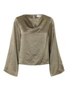 Selected Femme slfselene ls draped neckline top b 16097101 vetiver