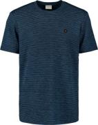 No Excess T-shirt crewneck velvet stripes deep blue