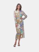 Mucho Gusto ® jurk francis bay groen blauw multipatchwork