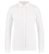 Only Onlcaro ls linen bl emb shirt cc p off-white