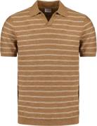 No Excess Pullover short sleeve polo v stripe