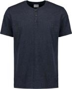 No Excess T-shirt granddad with neps deep blue