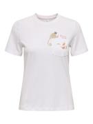 Only onlpolli life reg s/s pocket top bo 15324360 bright white