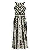 Summum Quinty: long halter fine crochet dress jurken 5s1613-30699