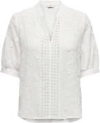 Only Onlalice emb ss shirt wvn cs cloud dancer