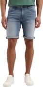 Pure Path The miles slim fit denim short denim blue grey