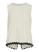 Vila vimanda wavy o-neck s/l top 14106795 birch