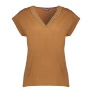 Geisha top slub fancy neck 52412-41 760 tabacco