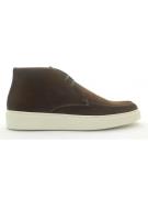 Giorgio 13792 donker bruine (chocolate) suede veterschoen met rubber z...