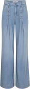 Co'Couture Cindycc eyelet wide ll jeans fade denim