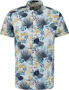 No Excess Shirt short sleeve allover printed blue