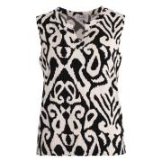 Enjoy Enjoy blouson top ikat print