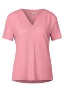 Street One a323335 linen look v-neck shirt