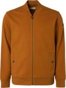 No Excess Sweater full zipper twill jacquard caramel