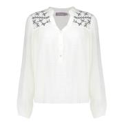 Geisha blouse embroidery 53066-14 010 black