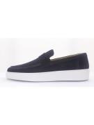 Giorgio 13710 suede loafer donkerblauw witte zool