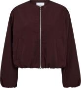 Co'Couture Lunacc balloon zip jacket winered