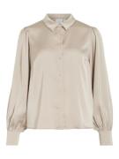 Vila Vienna ravenna ls balloon shirt noos beige