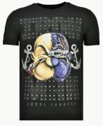 Local Fanatic Iron man popeye rhinestone t-shirt