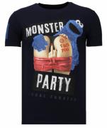 Local Fanatic Monster party rhinestone t-shirt