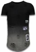Justing Pictured flare effect t-shirt long fit