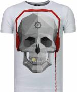 Local Fanatic Skull bring the beat rhinestone t-shirt