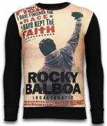 Local Fanatic Rocky balboa faith digital rhinestone sweater